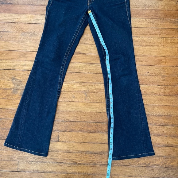 VTG Authentic True Religion Women’s Joey Flare Jeans 27x31 Denim Embroidered USA - Picture 7 of 8